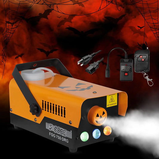 5 Core Fog Smoke Machine 750W Low Lying Indoor Outdoor 250ML Fog Maker with LED Lights Fogger for Halloween Wedding Party Christmas Stage Effect