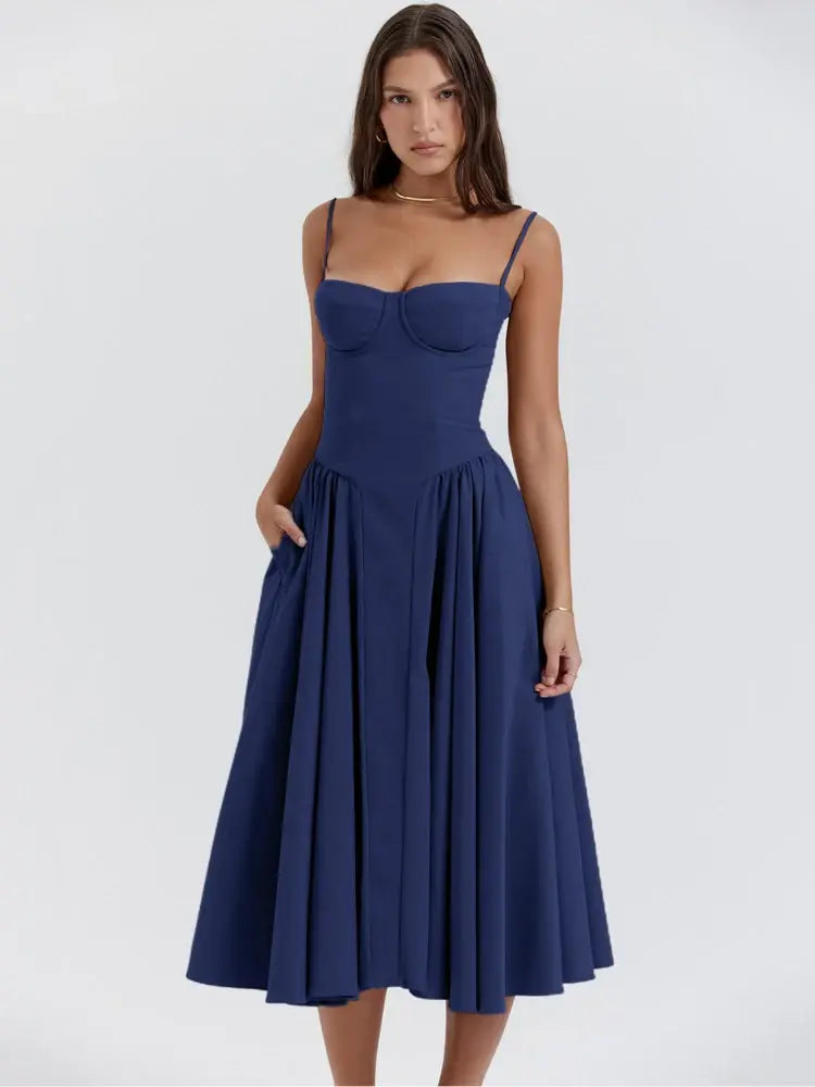 French Retro Long Dress